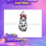 Free Chicken Polka Dot Free Bandana Farm Free SVG - Instant Download