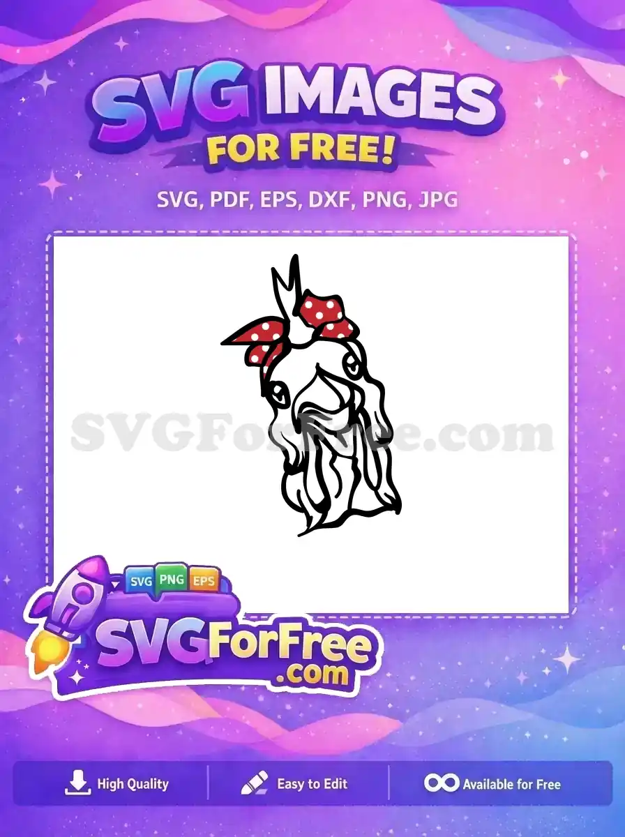 Free Chicken Red Bandana Free Farm Animal Cutout Free SVG