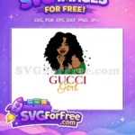 Free Curly Hair Free Gucci Girl Fashion Free SVG - Instant Download