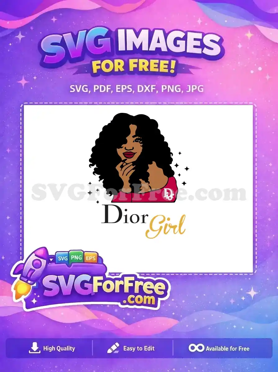 Free Afro Hair Girl Free Burgundy Shirt Fashion Free SVG
