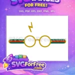 Free Gold Glasses Free Lightning Scar Harry Potter Free SVG - Instant Download