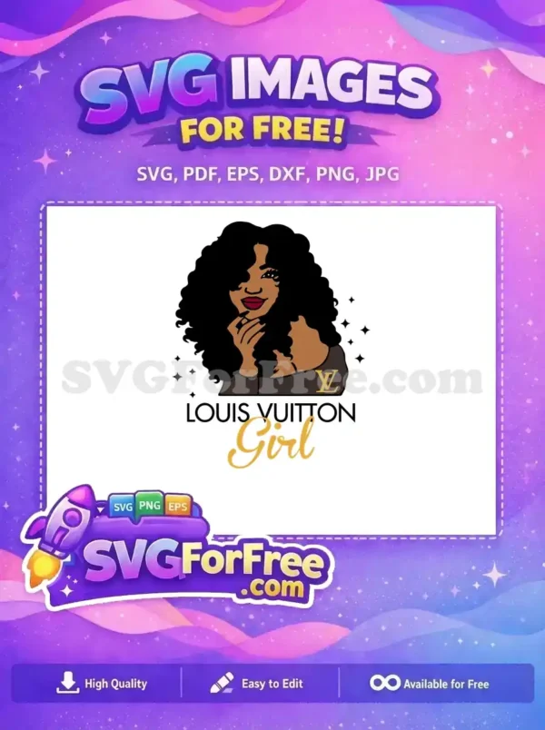 Free Afro Hairstyle Free Burgundy Lips Louis Vuitton Girl Free SVG Free Afro Hairstyle Free Burgundy Lips Louis Vuitton Girl Free SVG