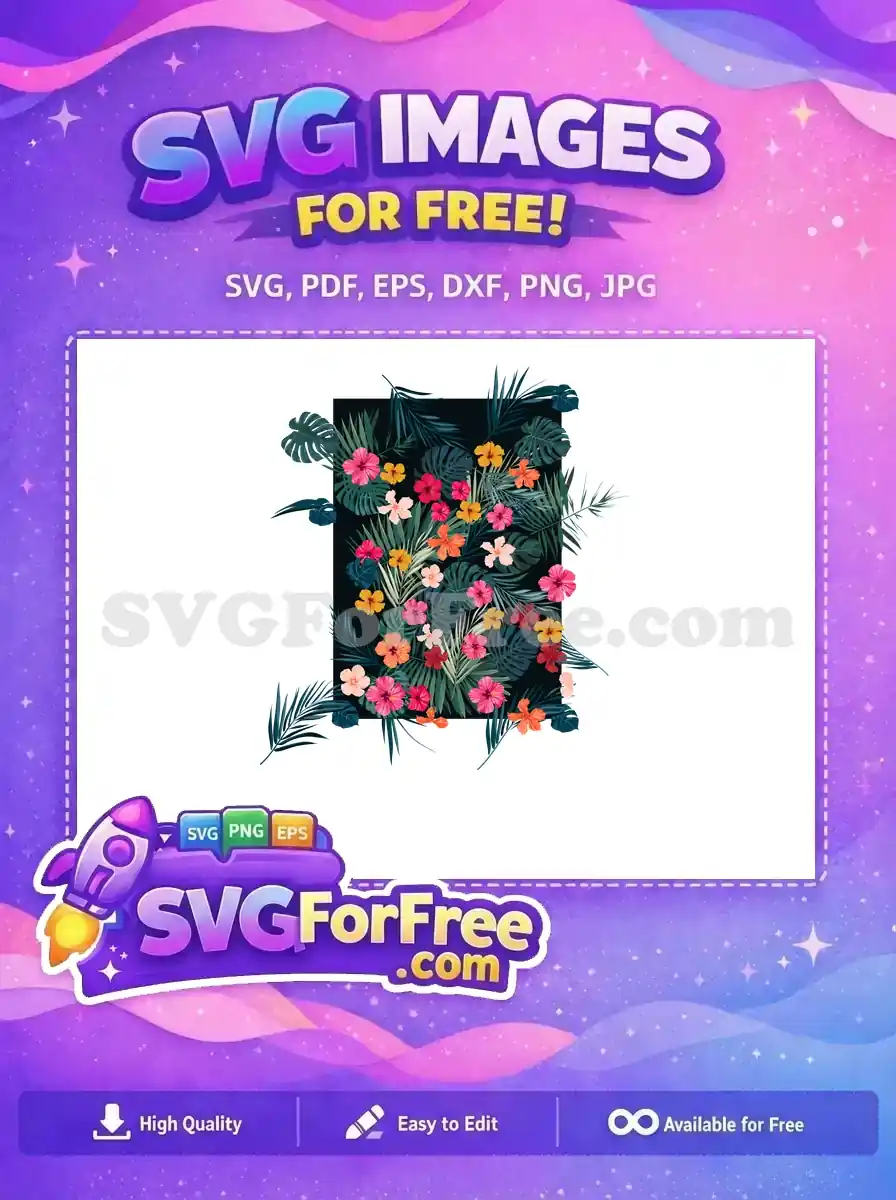 Free Hibiscus Flower Free Monstera Leaves Fashion Logos Free SVG
