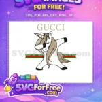 Free Dabbing Unicorn Free Gucci Pattern Fashion Logos Free SVG - Instant Download