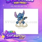 Free Blue Stitch Guitar Free Gucci Fashion Logos Free SVG - Instant Download