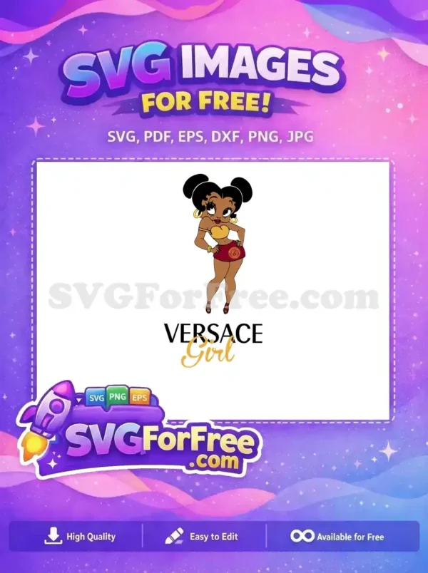 Free Cartoon Girl Free Fashion Logos Girl Free SVG