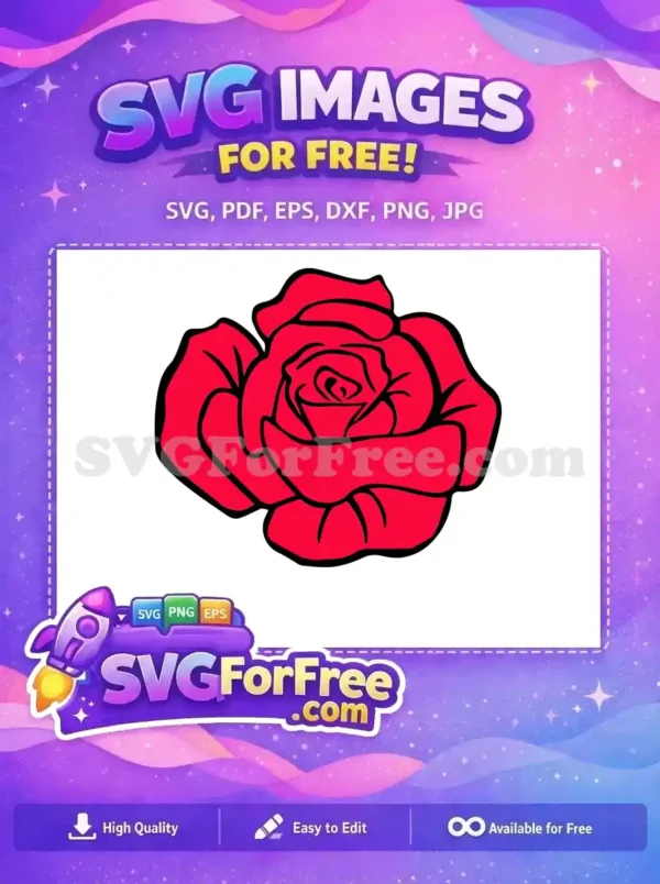 Free Red Rose Flower Free Floral Pattern Fashion Free SVG