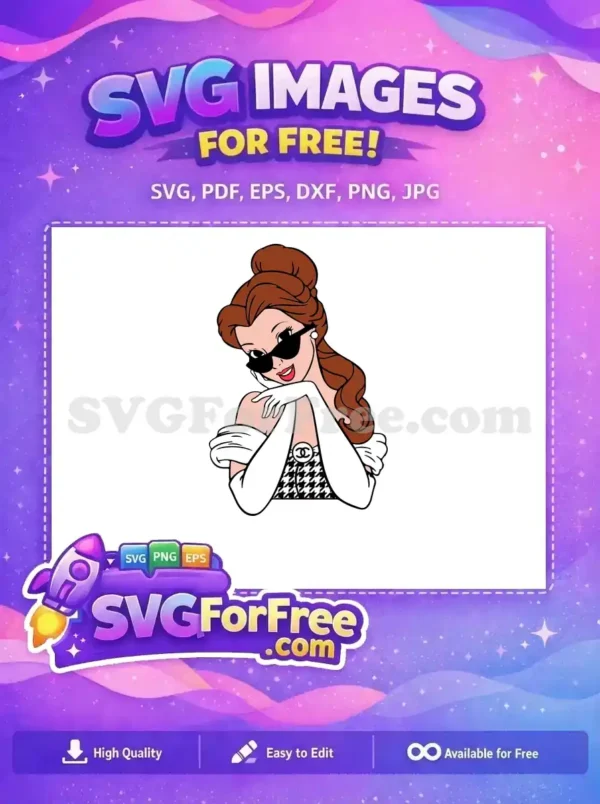 Free Sunglasses Diva Free Houndstooth Fashion Princess Free SVG