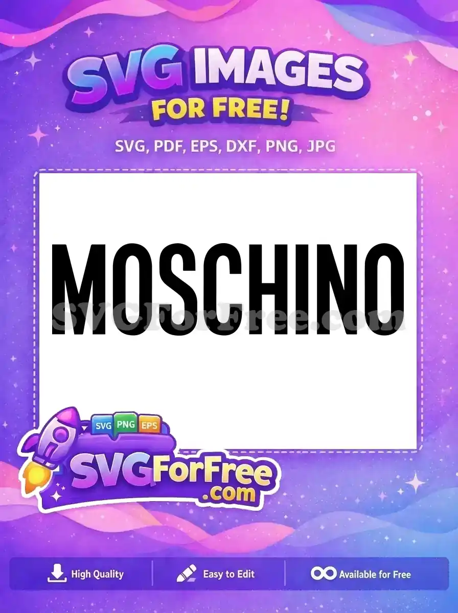 Free Bold Letters Free Moschino Brand Fashion Free SVG