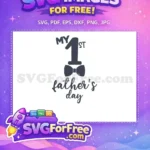 Free Bow Tie Free Number One First Father's Day Free SVG - Instant Download
