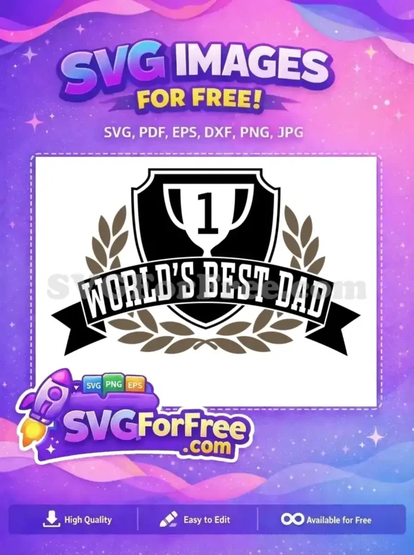 Free Number One Dad Trophy Free Laurel Wreath Father’s Free SVG Free Number One Dad Trophy Free Laurel Wreath Father's Free SVG