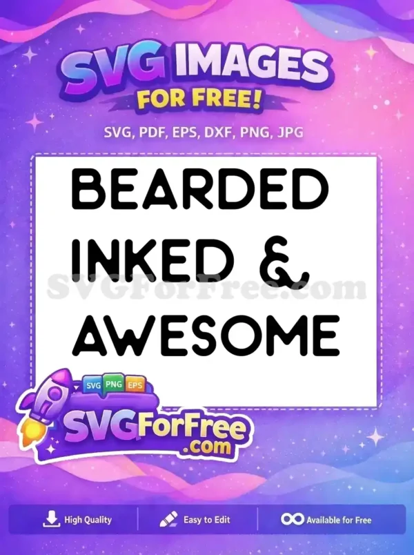 Free Bearded Inked Free Awesome Fathers Day Free SVG