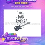 Free Guitar Stars Free My Dad Rocks Fathers Day Free SVG - Instant Download