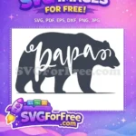 Free Papa Bear Free Silhouette Fathers Day Free SVG - Instant Download