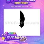 Free Black Simple Feather Free Bird Silhouette Art Free SVG - Instant Download