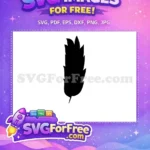 Free Intricate Feather Free Detailed Silhouette Nature Free SVG - Instant Download