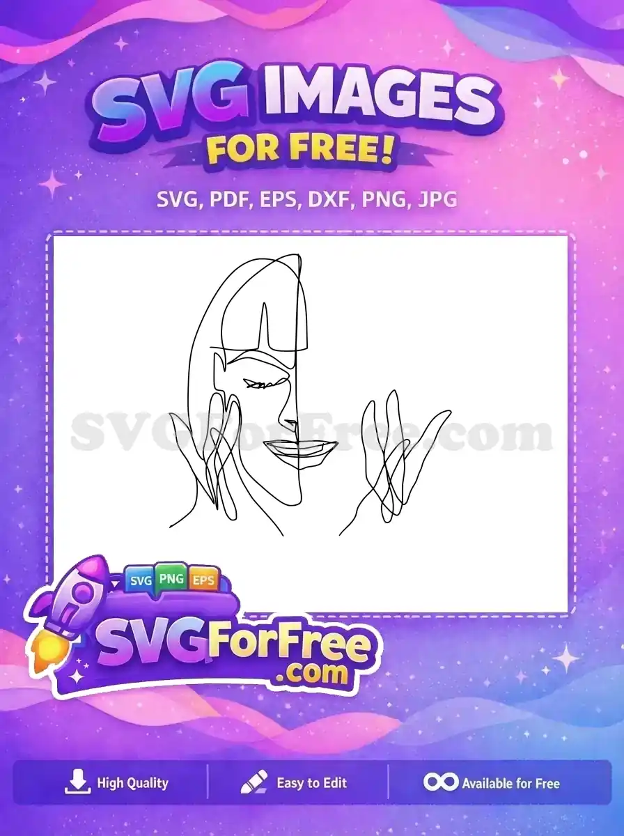 Free Smiling Face Free Hands Posing Model Free SVG