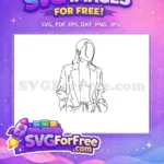Free Open Blazer Free Tie Pants Fashion Free SVG - Instant Download