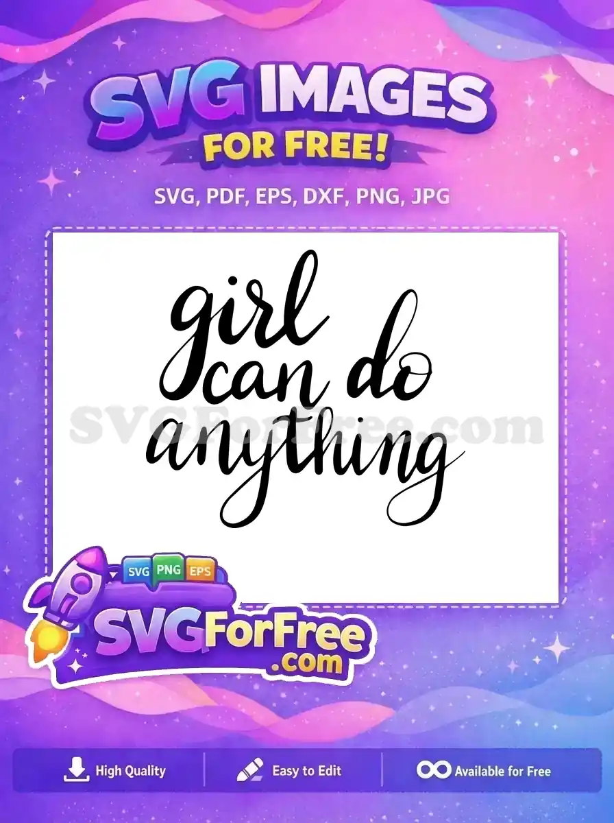Free Girl Power Free Empowering Message Feminist Free SVG
