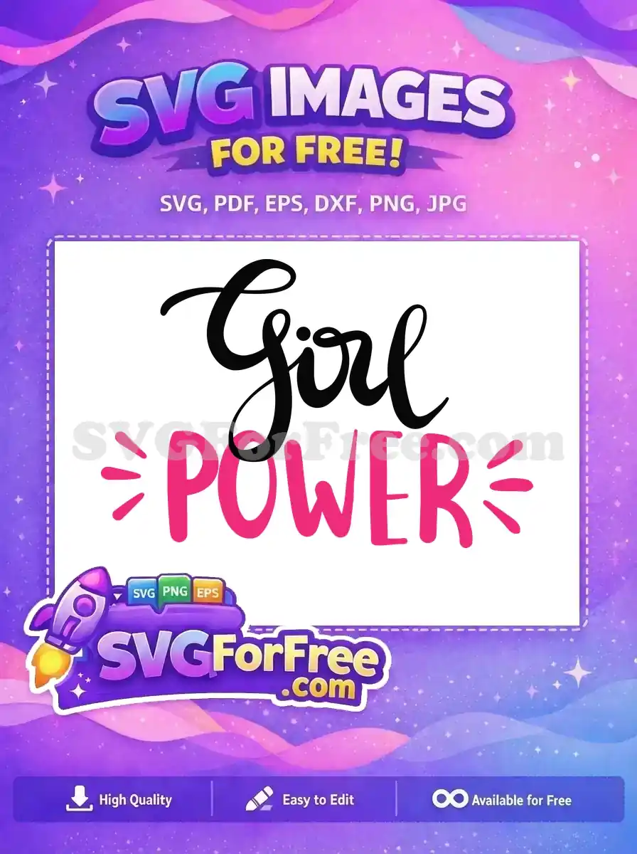 Free Black Girl Free Pink Power Feminist Free SVG