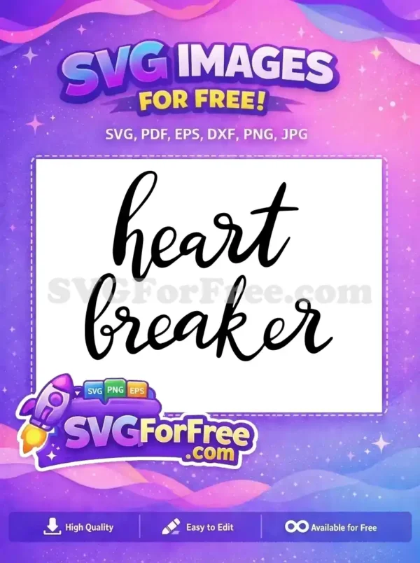 Free Heart Breaker Free Feminist Quotes Heart Free SVG