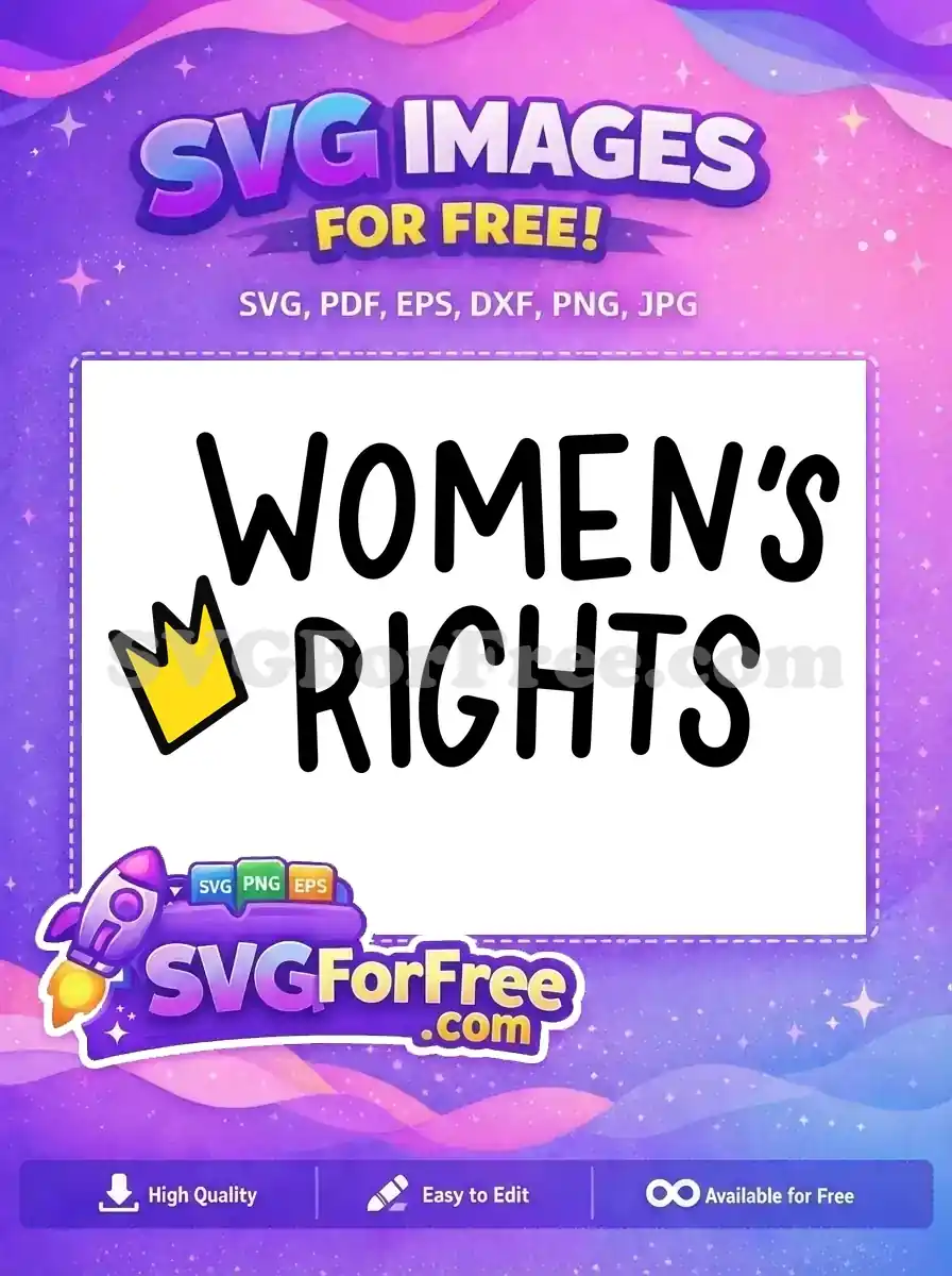Free Yellow Crown Free Women's Rights Feminist Free SVG