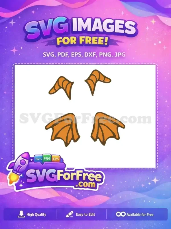 Free Orange Brown Wings Free Figment Disney Free SVG