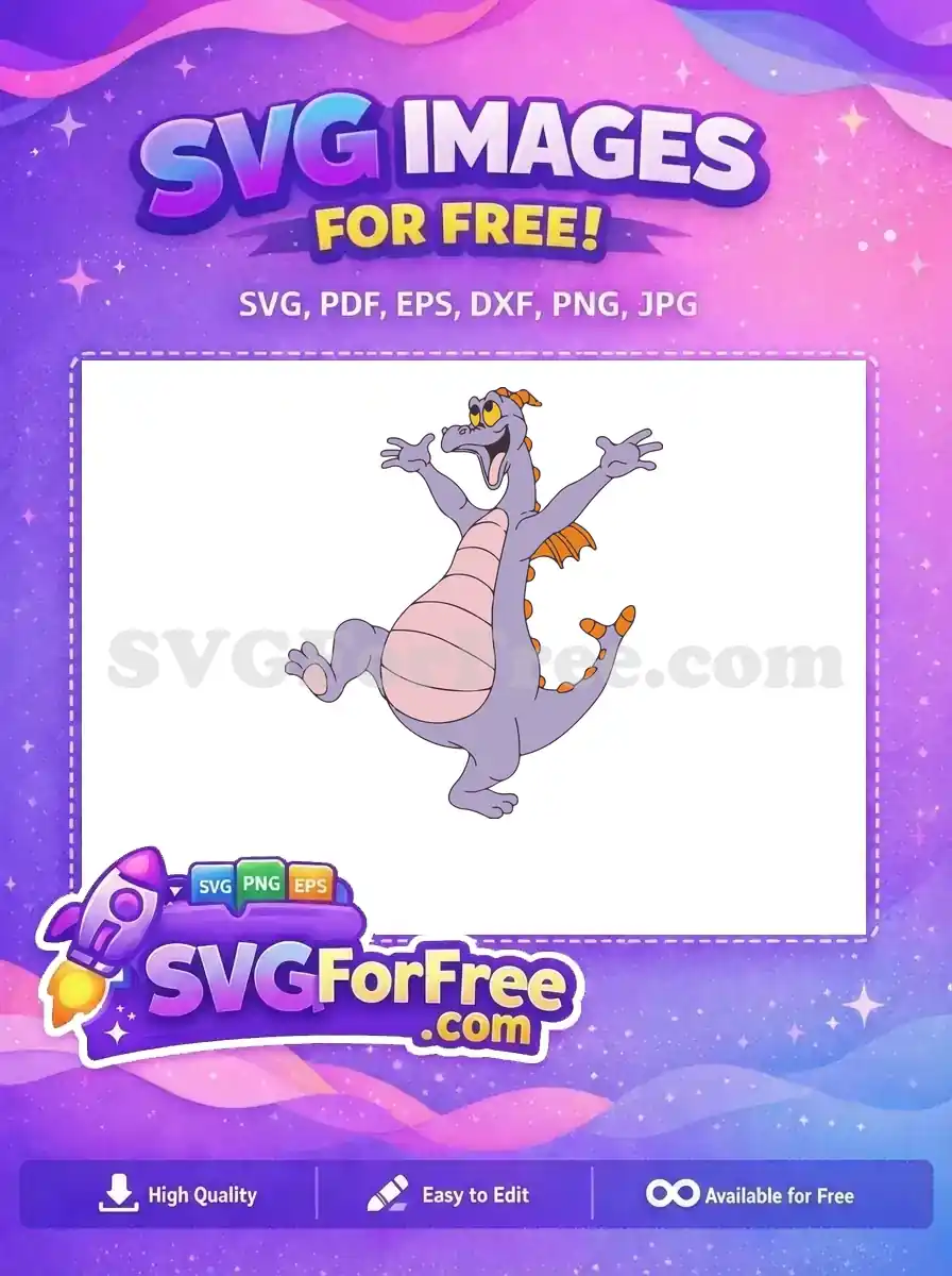 Free Joyful Expression Free Orange Horns Figment Disney Free SVG