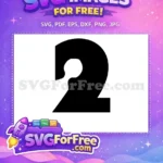 Free Number Two Free Black Font Finding Nemo Free SVG - Instant Download