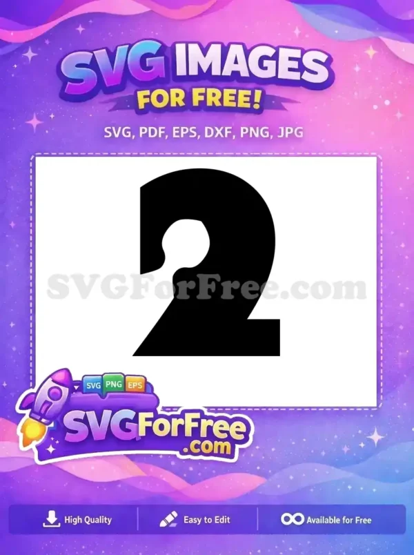 Free Number Two Free Black Font Finding Nemo Free SVG
