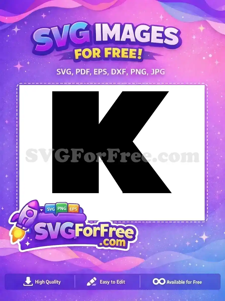 Free Letter K Bold Free Black Font Finding Nemo Free SVG
