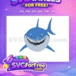 Free Bruce Shark Teeth Free Cartoon Smiling Finding Nemo Free SVG - Instant Download