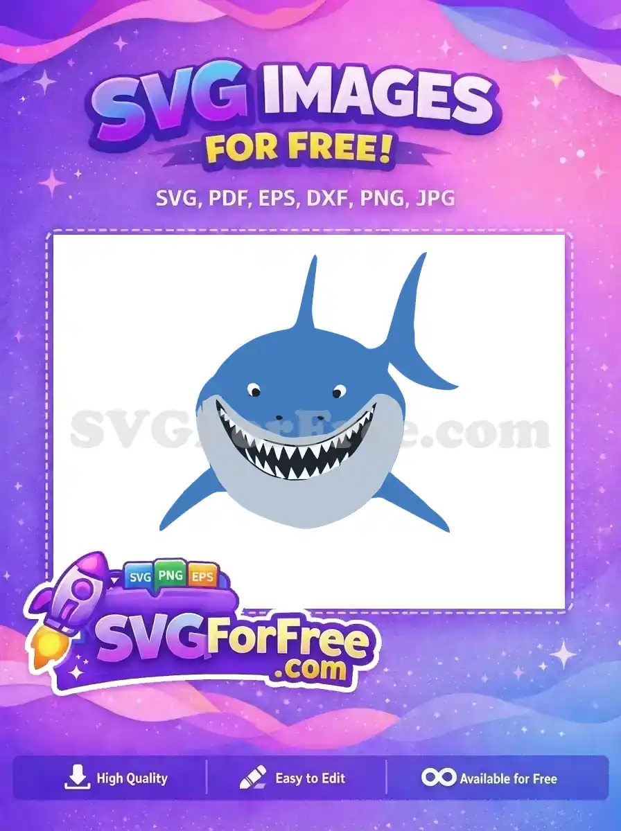 Free Bruce Shark Teeth Free Cartoon Smiling Finding Nemo Free SVG