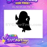 Free Dory Silhouette Free Side View Finding Nemo Free SVG - Instant Download
