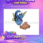 Free Dory Nemo Smiles Free Orange Fish Finding Nemo Free SVG - Instant Download