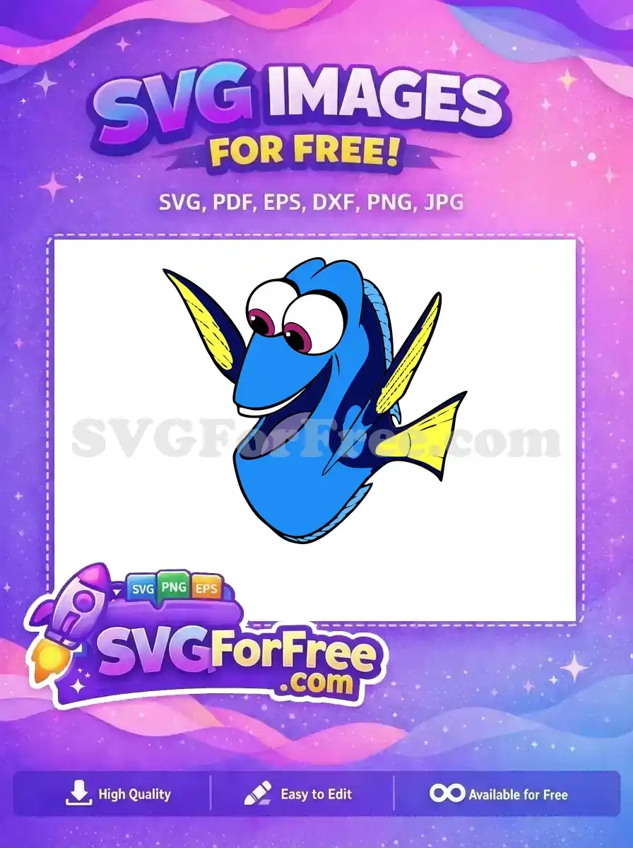 Free Goofy Dory Fish Free Big Eyes Finding Nemo Free SVG