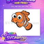 Free Orange Clownfish Free Smiling Face Finding Nemo Free SVG 1 - Instant Download