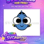 Free Blue Tang Fish Free Big Eyes Finding Nemo Free SVG - Instant Download