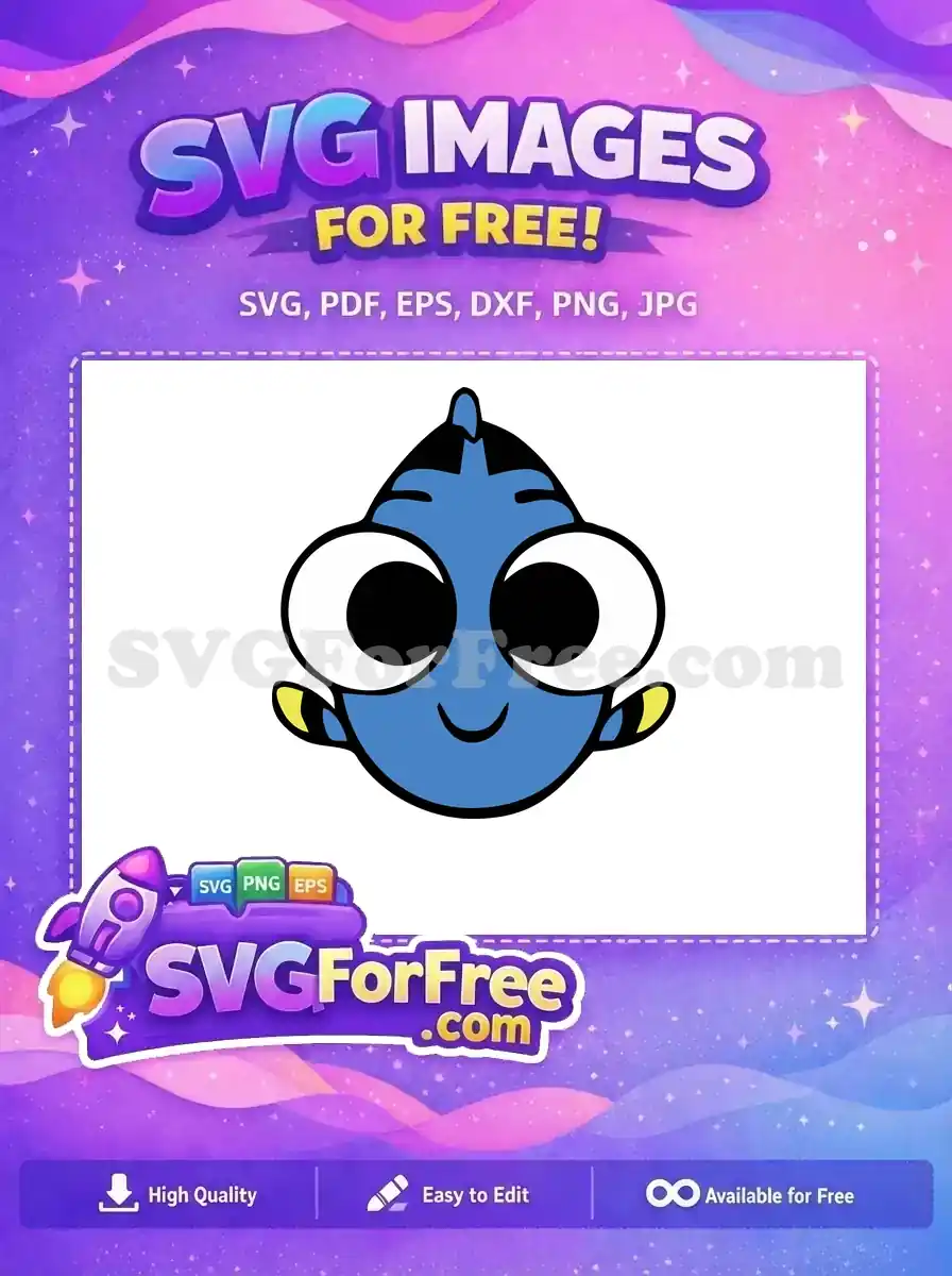 Free Blue Tang Fish Free Big Eyes Finding Nemo Free SVG