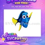 Free Blue Tang Fish Free Cheerful Dory Finding Nemo Free SVG - Instant Download
