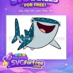 Free Smiling Whale Shark Free White Spots Finding Nemo Free SVG - Instant Download