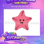 Free Pink Starfish Bubbles Free Cute Patrick Finding Nemo Free SVG - Instant Download