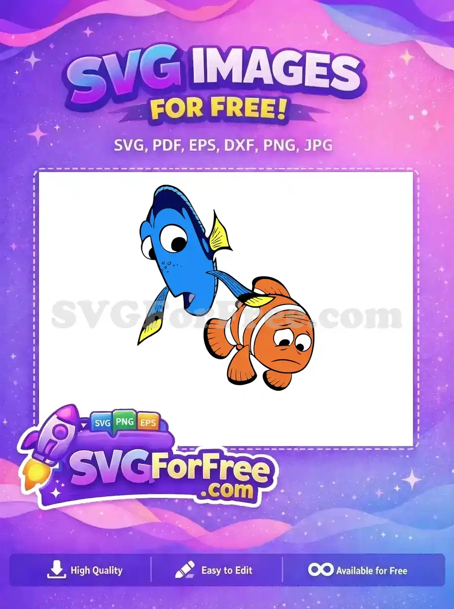 Free Shocked Dory Free Sad Nemo Fish Finding Nemo Free SVG
