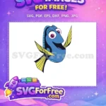 Free Dory Fish Smiling Free Pink Eyes Finding Nemo Free SVG - Instant Download