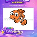Free Orange Clownfish Smiling Free Big Eyes Finding Nemo Free SVG 2 - Instant Download
