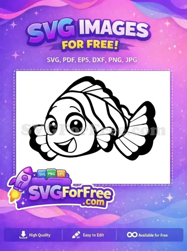 Free Smiling Nemo Free Cartoon Fish Finding Nemo Free SVG