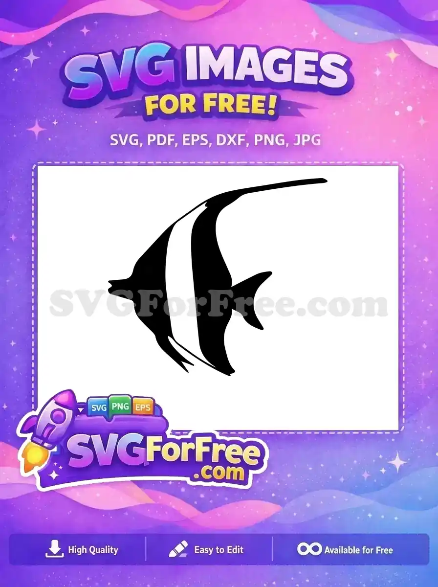 Free Moorish Idol Fish Free Black White Finding Nemo Free SVG