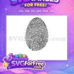 Free Black Fingerprint Free Unique Pattern Identity Free SVG 1 - Instant Download