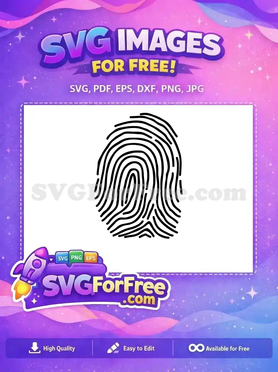 Free Black Ink Free Unique Fingerprint One Free SVG