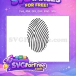 Free Black Fingerprint Free Minimalist Category 1 Free SVG - Instant Download